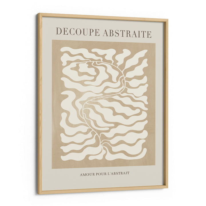 Decoupe Abstraite - Beige Abstract Art Paintings-Wooden Frame-Nook At You