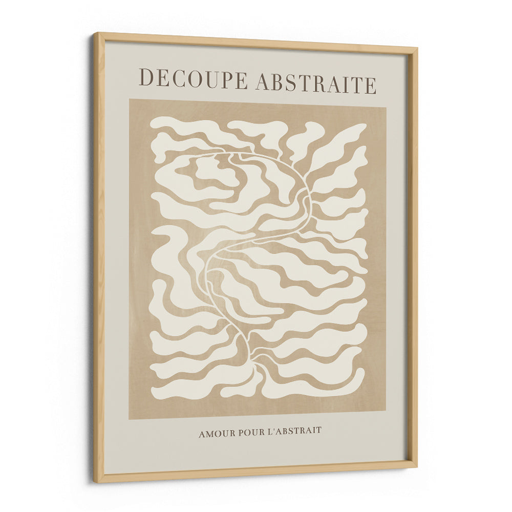 Decoupe Abstraite - Beige Nook At You Matte Paper Wooden Frame