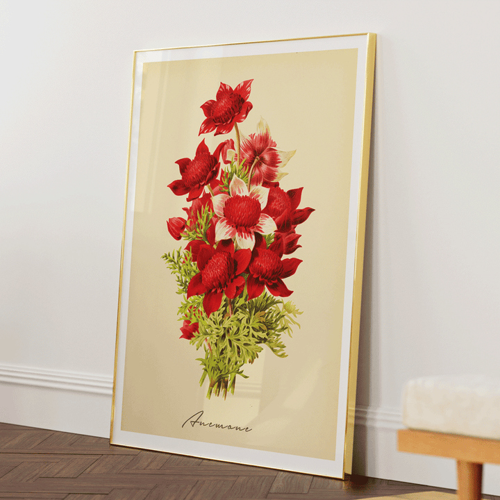 Anemone - Amber Nook At You Matte Paper Gold Metal Frame
