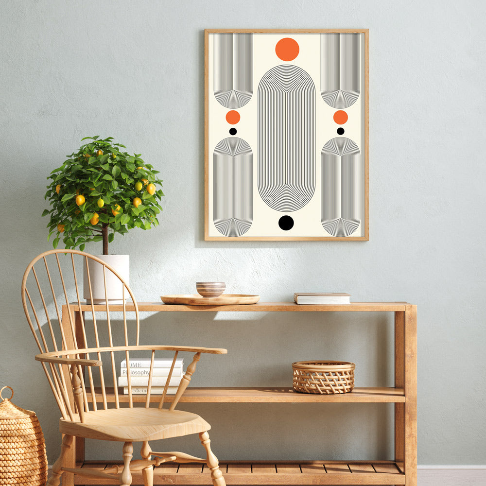 Geometric Capsule - II Abstract Painting-Rolled Art-Nook At You