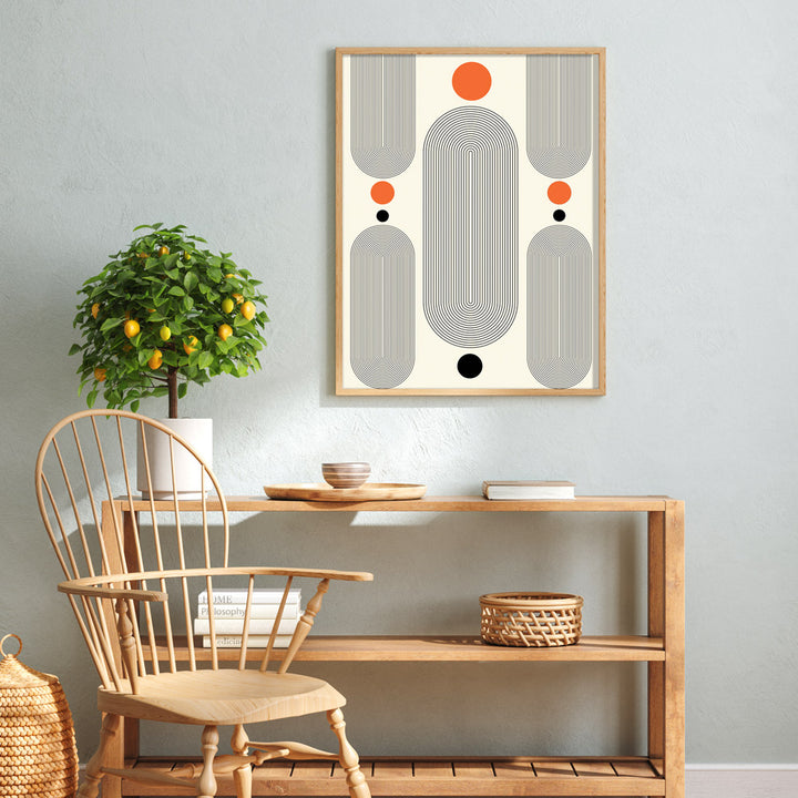 Geometric Capsule - II Abstract Painting-Rolled Art-Nook At You