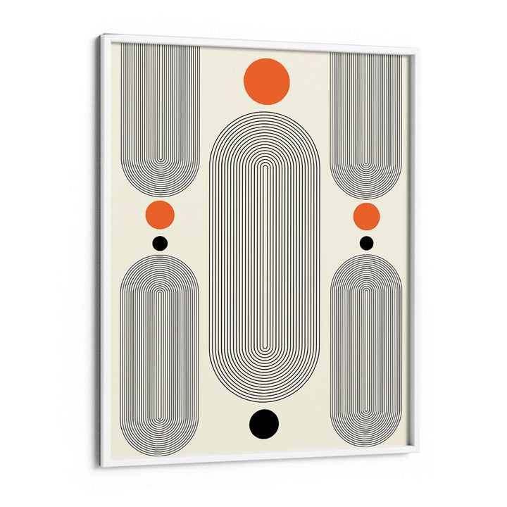 Geometric Capsule - II Abstract Painting-White Frame-Nook At You