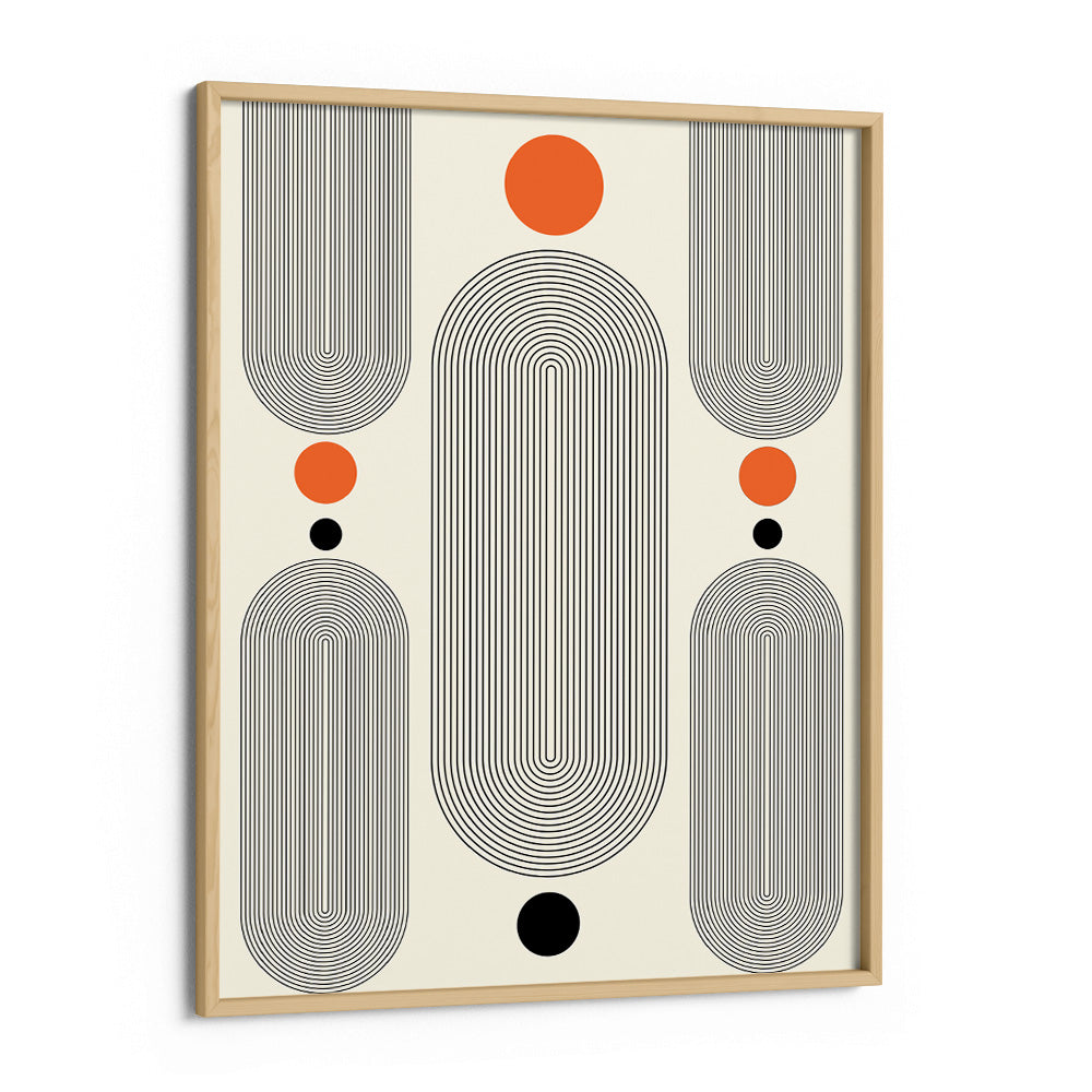 Geometric Capsule - II Abstract Painting-Wooden Frame-Nook At You
