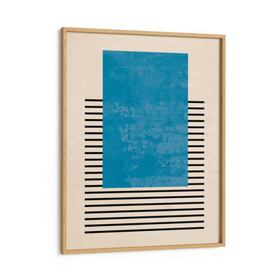 Azure Colour Block Nook At You Matte Paper Wooden Frame