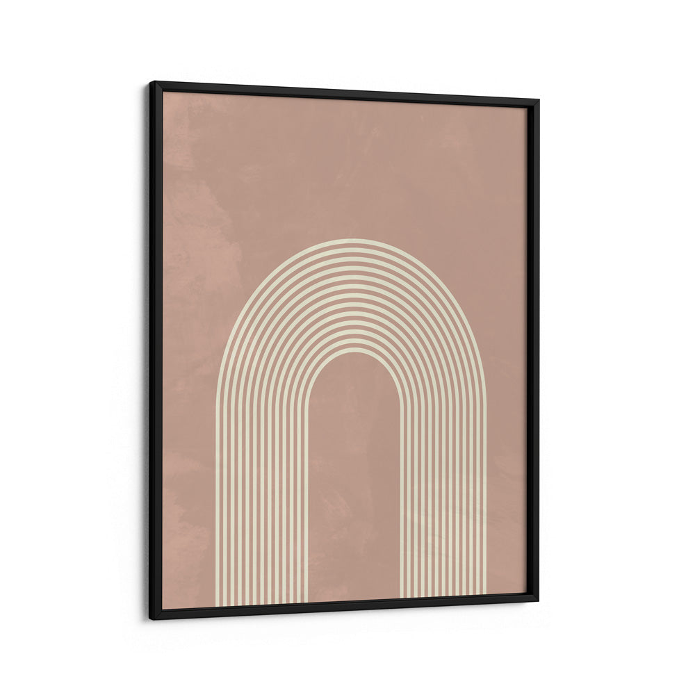 Pink Pastel Geometric Nook At You Matte Paper Black Frame
