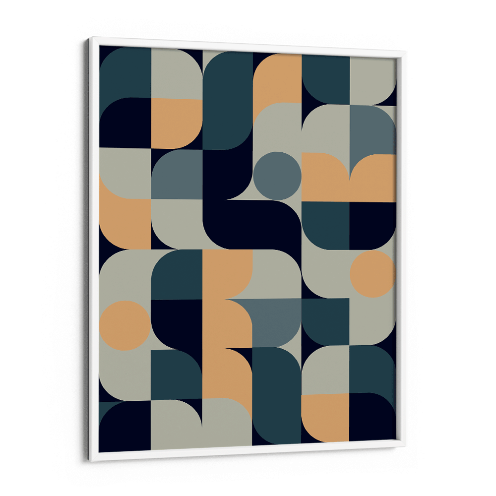 Bauhaus Inspired Abstract - A Nook At You Matte Paper White Frame