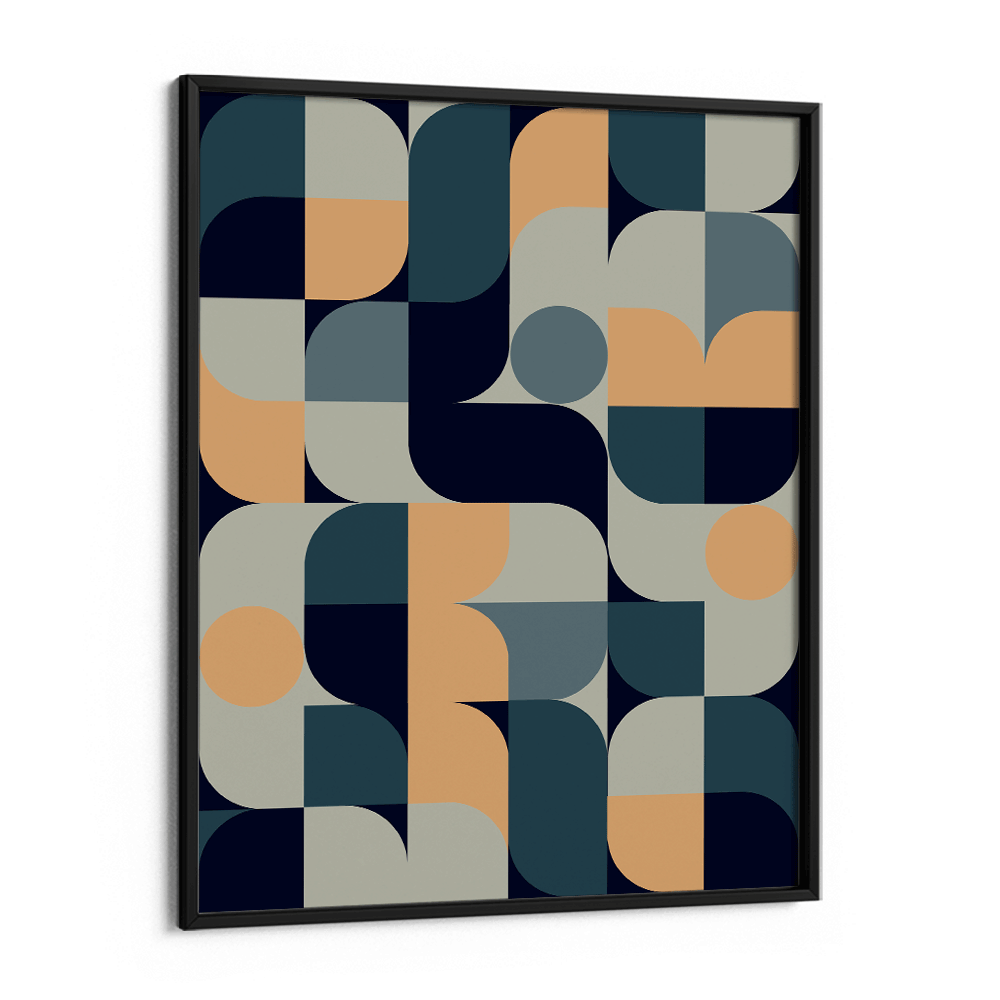 Bauhaus Inspired Abstract - A Nook At You Matte Paper Black Frame