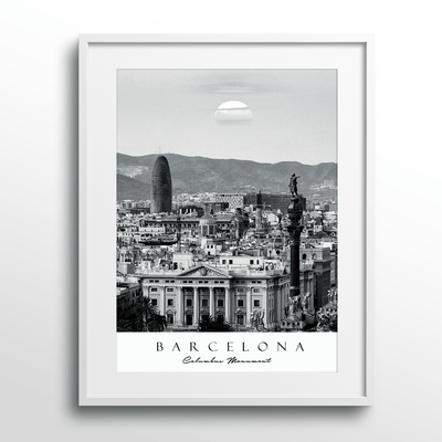Barcelona Nook At You Matte Paper White Frame With Mount