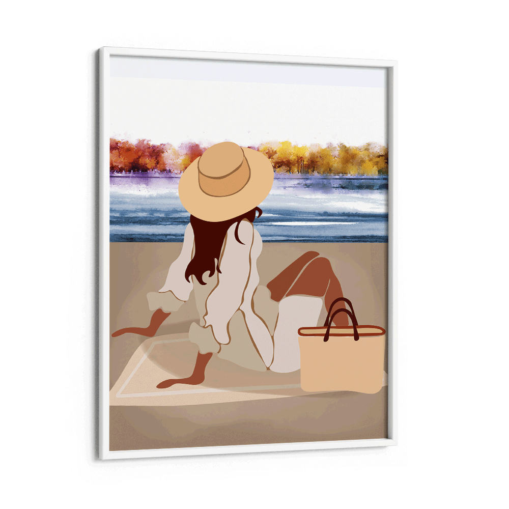 A Day At The Beach Nook At You Matte Paper White Frame