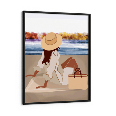 A Day At The Beach Nook At You Matte Paper Black Frame