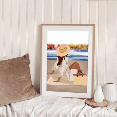 A Day At The Beach Nook At You Matte Paper Rolled Art