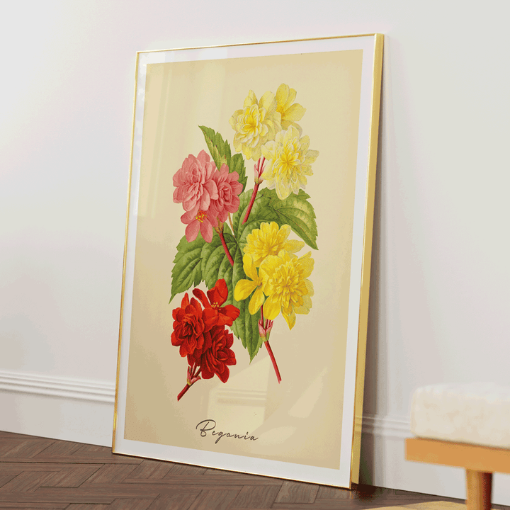 Begonia - Amber Nook At You Matte Paper Gold Metal Frame