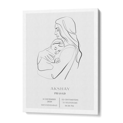 Personalized Line Art - Birth Poster Nook At You Canvas Gallery Wrap