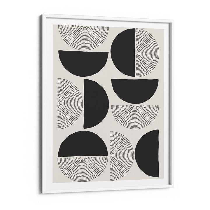 Passage - Black Abstract Painting-White Frame-Nook At You