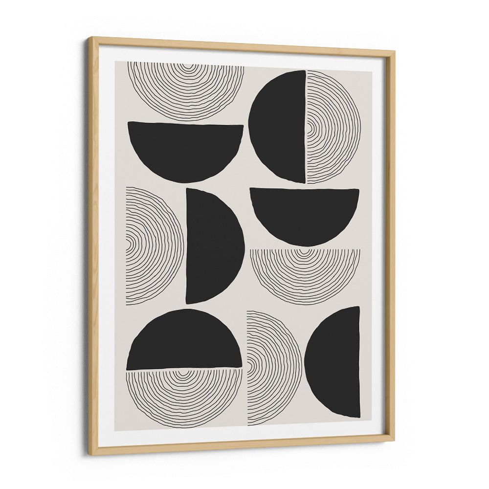 Passage - Black Abstract Painting-Wooden Frame-Nook At You