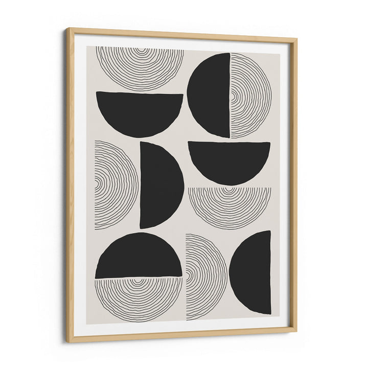 Passage - Black Abstract Painting-Wooden Frame-Nook At You