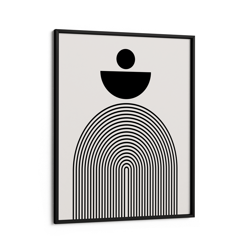 Geometric Semicircle II Nook At You Matte Paper Black Frame