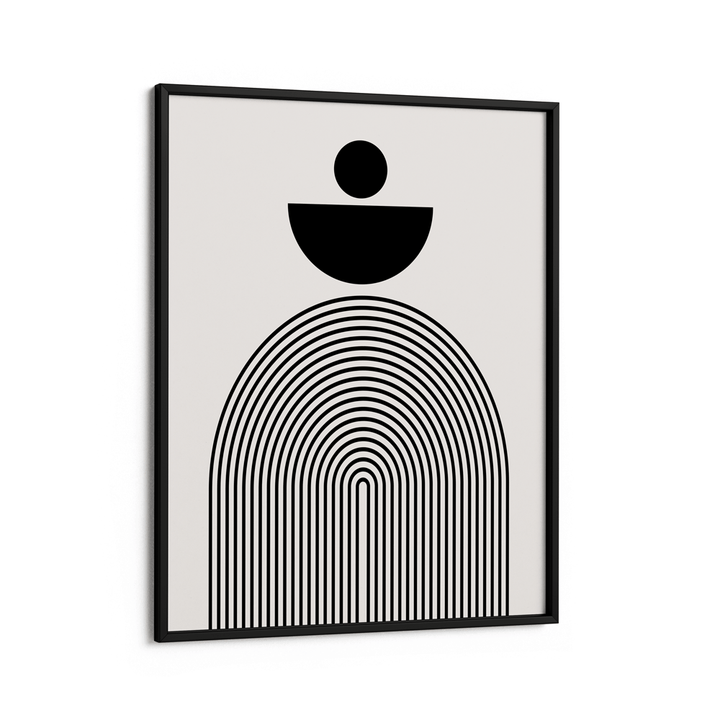 Geometric Semicircle II Nook At You Matte Paper Black Frame