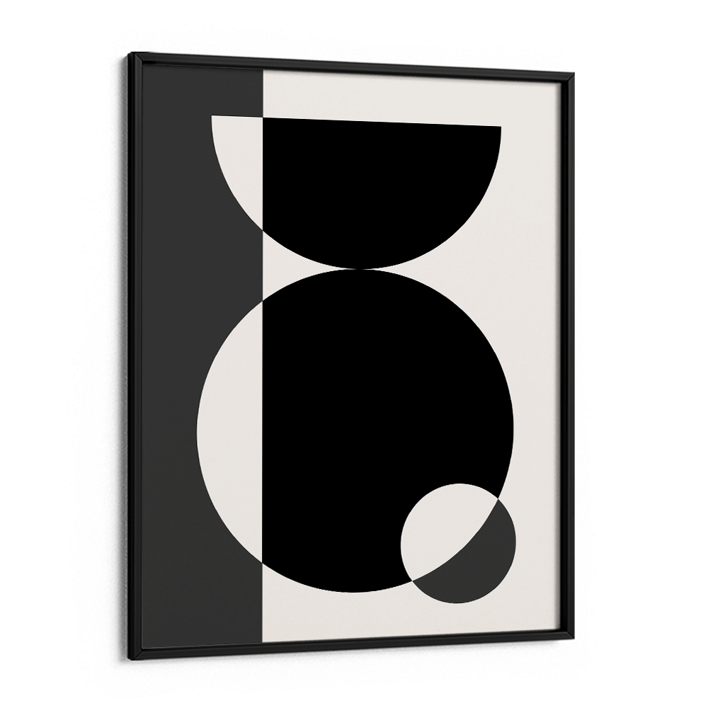 Black Geometric Splash II Nook At You Matte Paper Black Frame