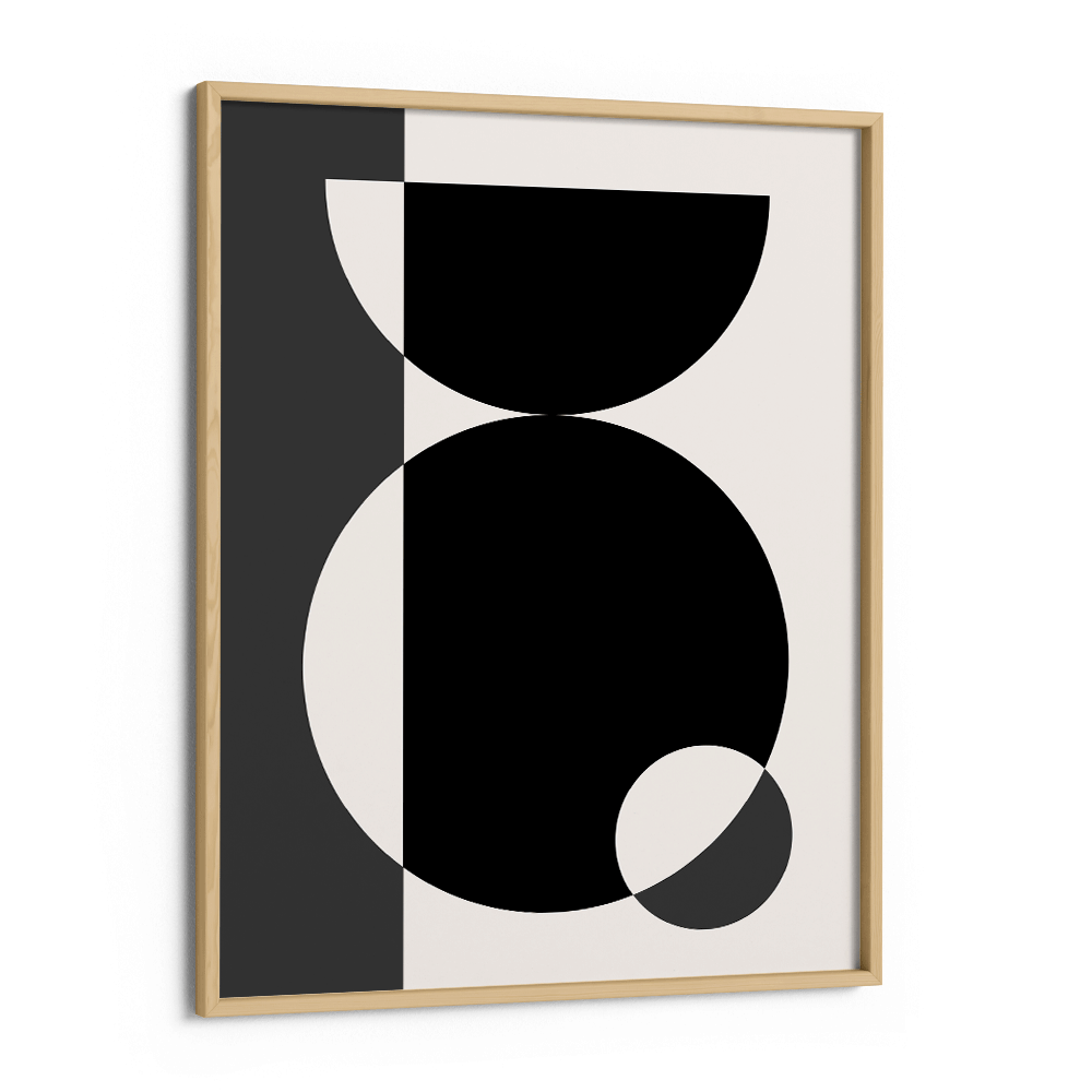 Black Geometric Splash II Abstract Wall Art-Wooden Frame-Nook At You