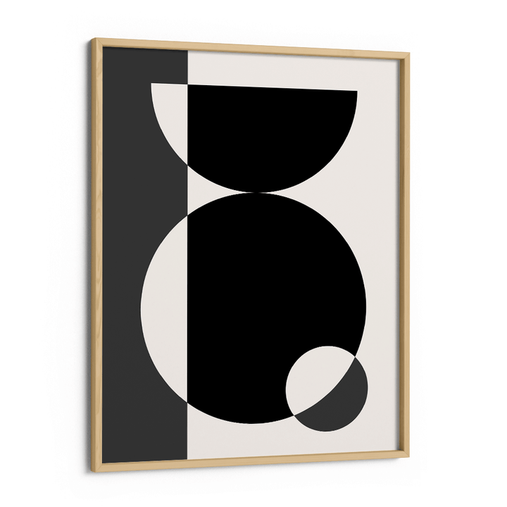 Black Geometric Splash II Abstract Wall Art-Wooden Frame-Nook At You