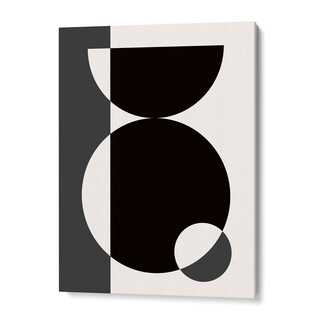 Black Geometric Splash II Abstract Wall Art