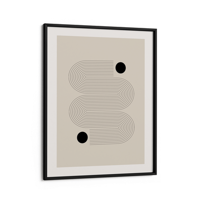 Abstract Geometric I Nook At You Matte Paper Black Frame