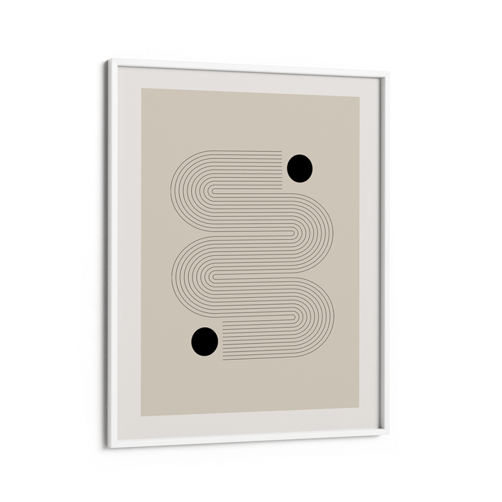 Abstract Geometric I Nook At You Matte Paper White Frame