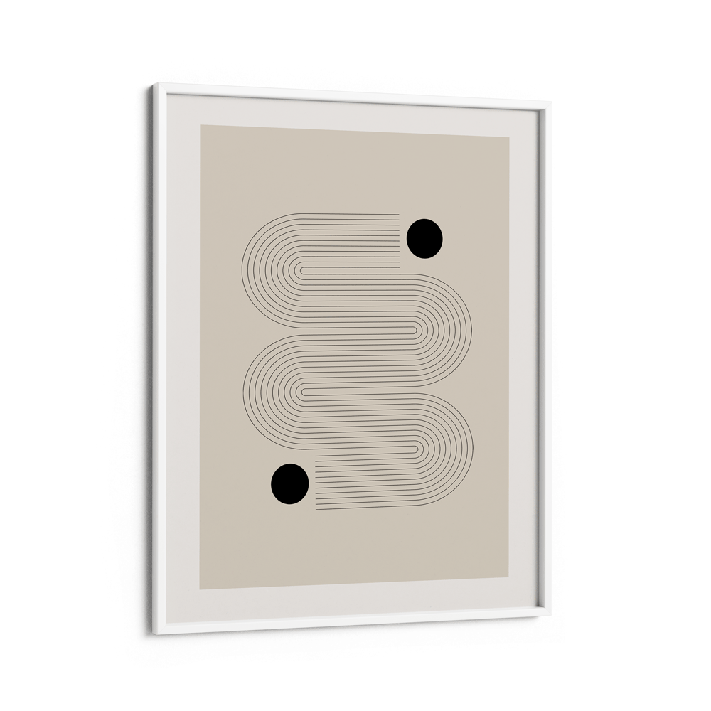Abstract Geometric I Nook At You Matte Paper White Frame