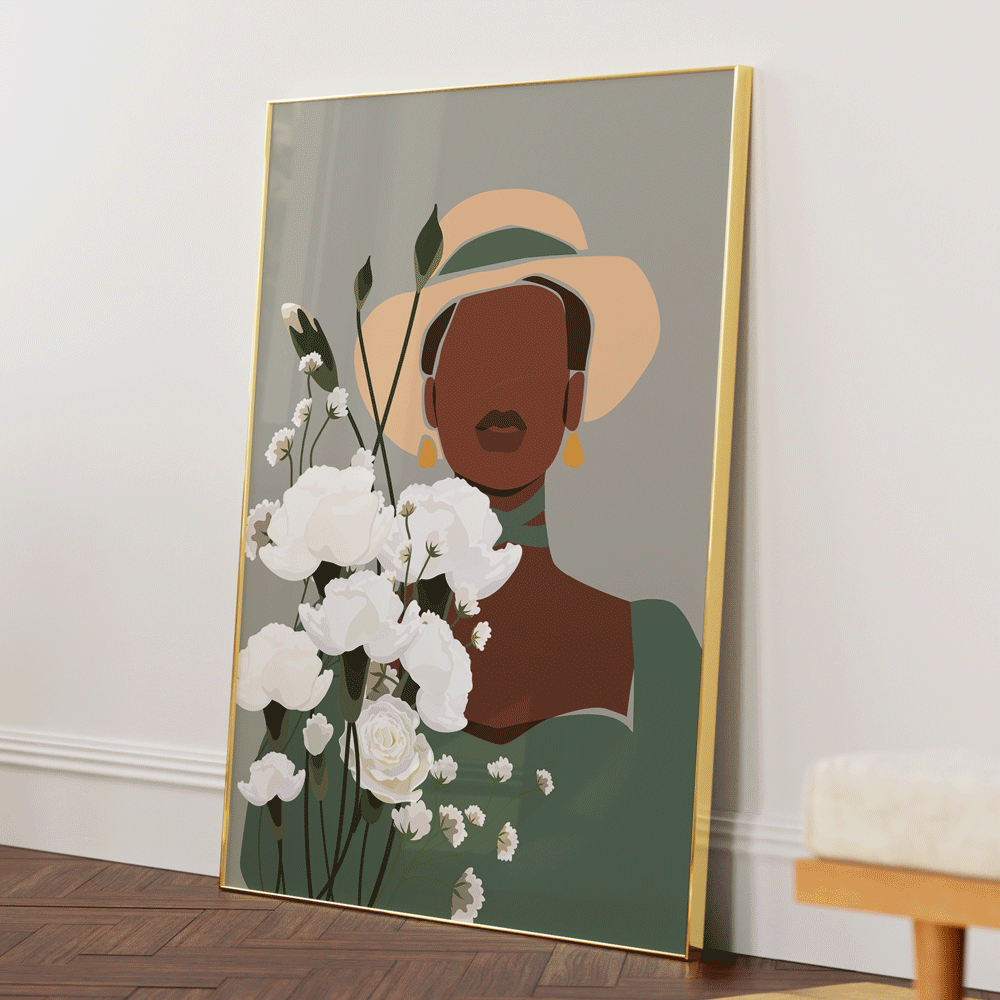Bliss Nook At You Matte Paper Gold Metal Frame