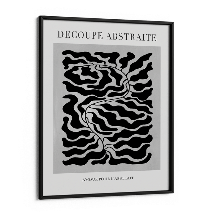 Decoupe Abstraite - Black Abstract Art Paintings-Rolled Art-Nook At You