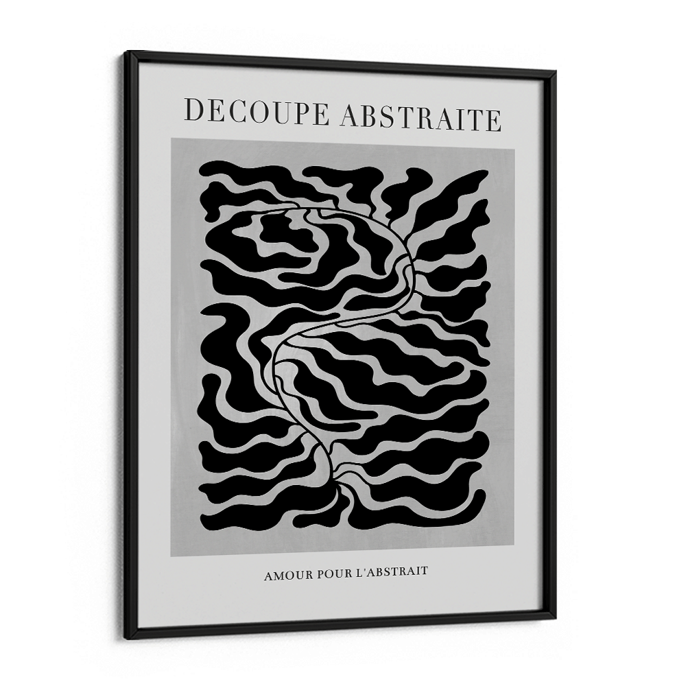 Decoupe Abstraite - Black Nook At You Matte Paper Black Frame