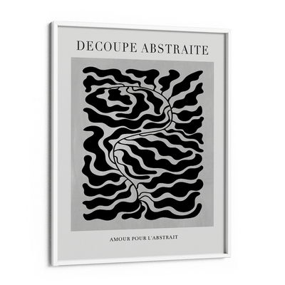 Decoupe Abstraite - Black Nook At You Matte Paper White Frame