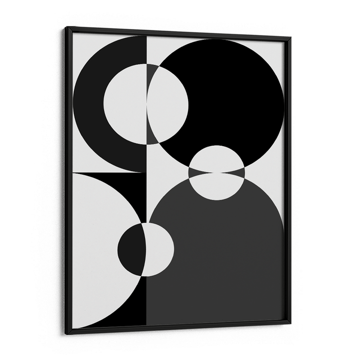 Black Geometric Splash I Abstract Wall Art-Rolled Art-Nook At You