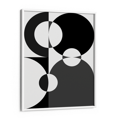 Black Geometric Splash I Nook At You Matte Paper White Frame