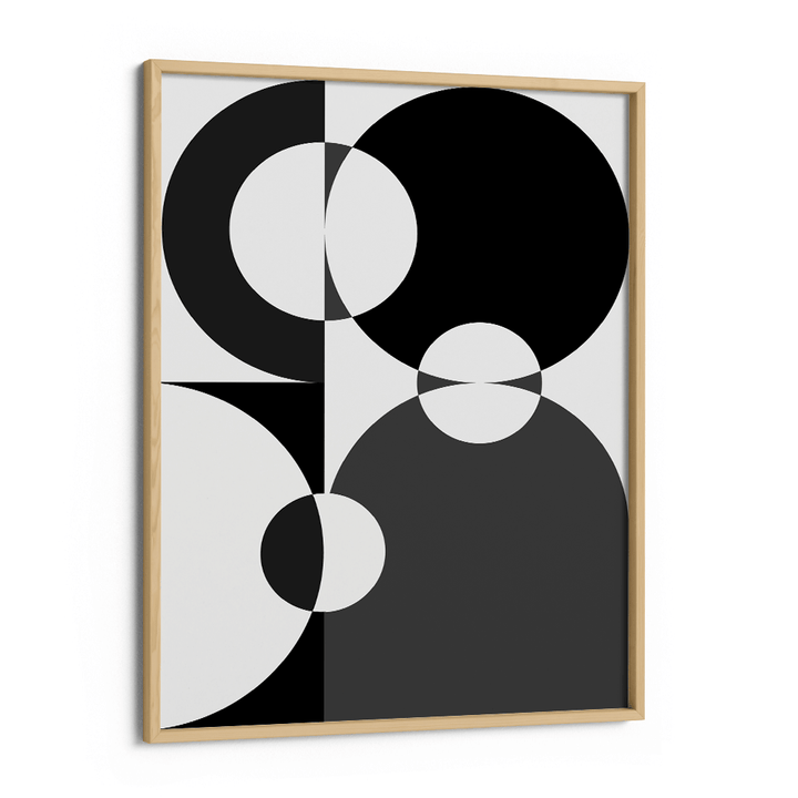 Black Geometric Splash I Abstract Wall Art-Wooden Frame-Nook At You