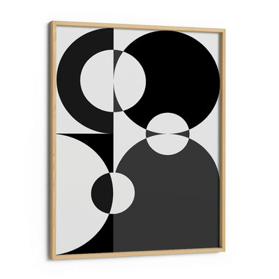 Black Geometric Splash I Nook At You Matte Paper Wooden Frame