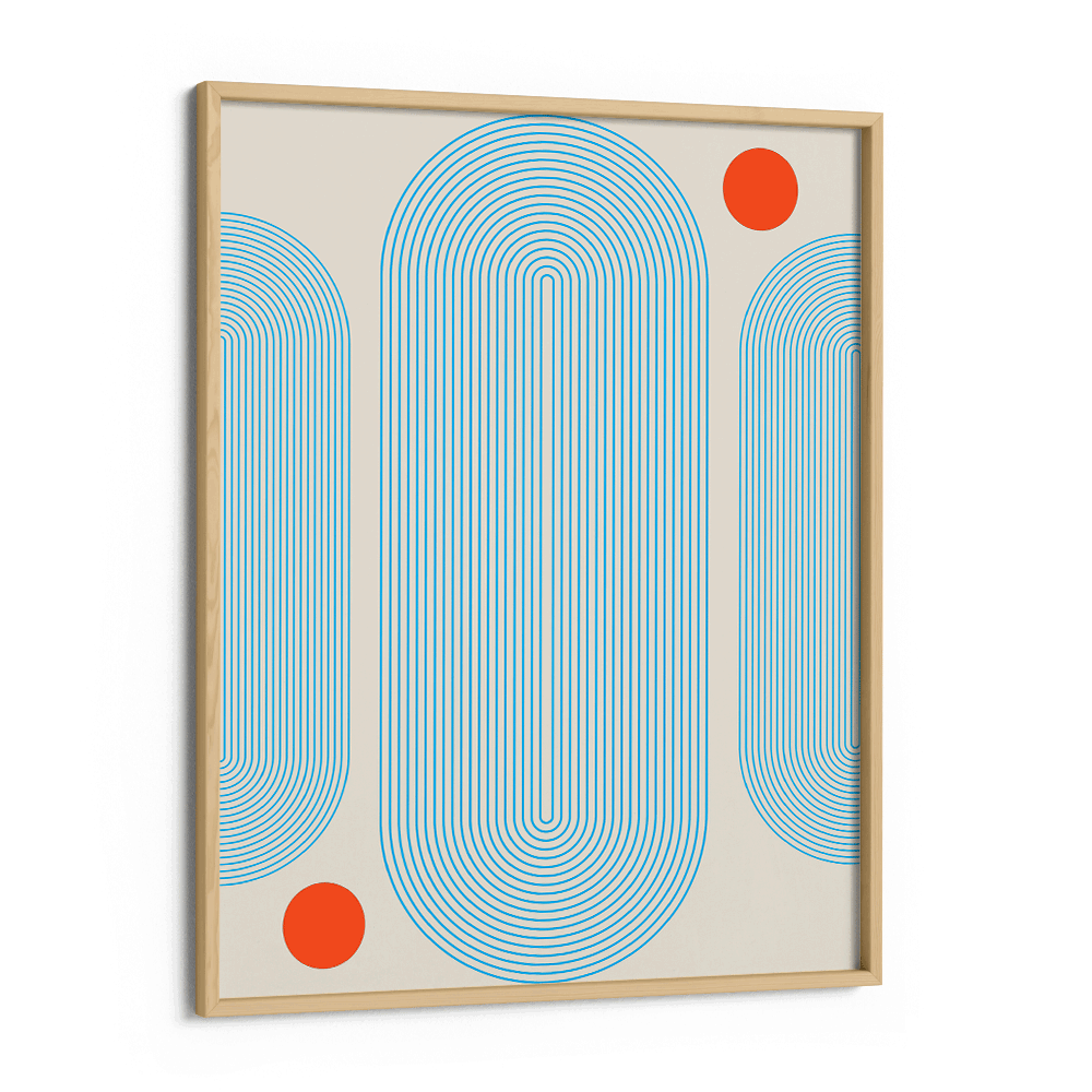 Geometric Capsule - I (Powder Blue) Nook At You Matte Paper Wooden Frame