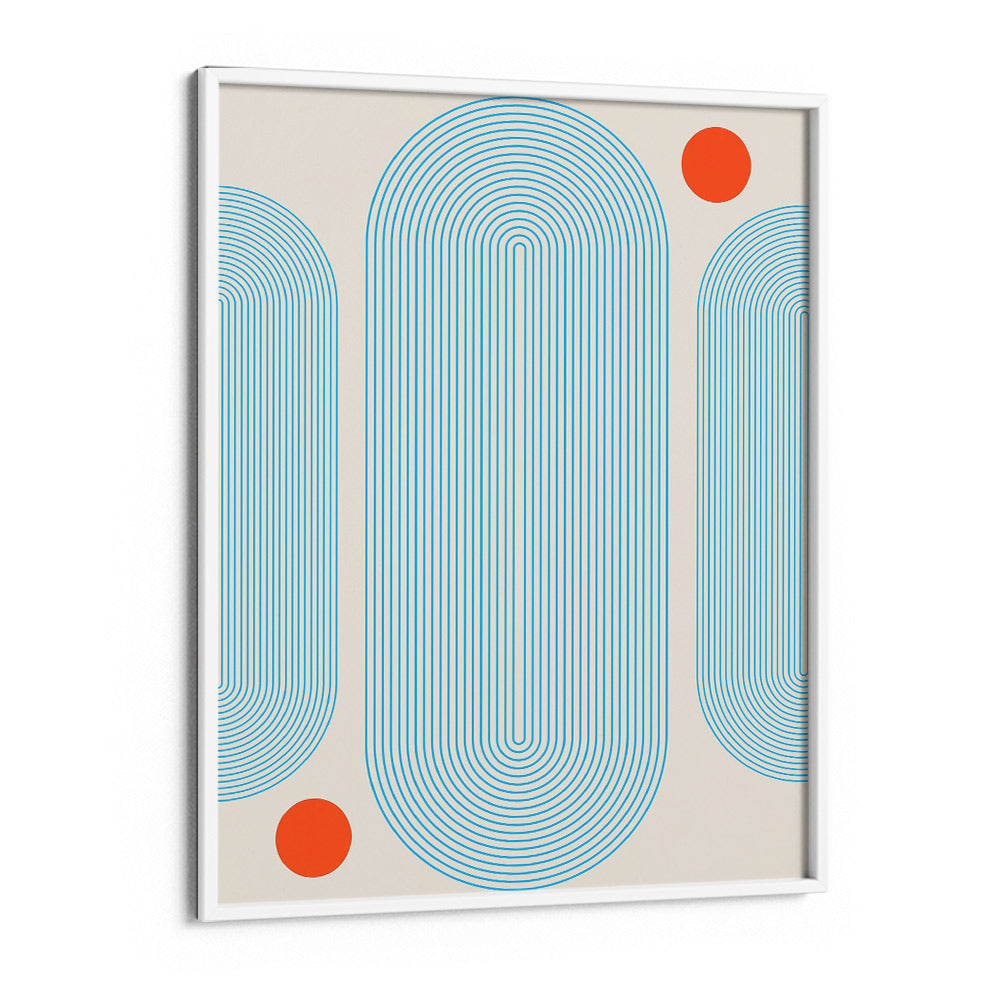 Geometric Capsule - I (Powder Blue) Nook At You Matte Paper White Frame