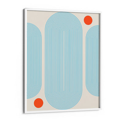 Geometric Capsule - I (Powder Blue) Nook At You Matte Paper White Frame