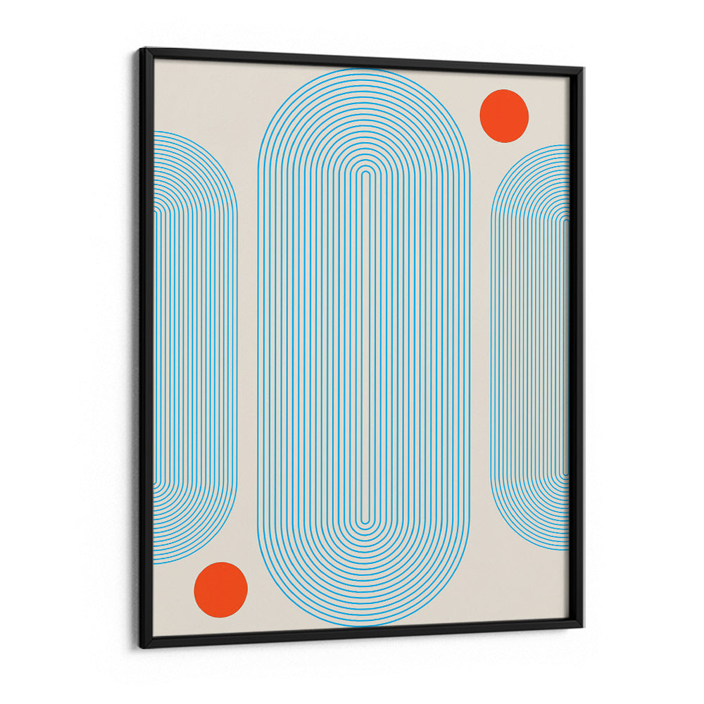 Geometric Capsule - I (Powder Blue) Nook At You Matte Paper Black Frame