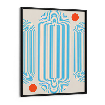 Geometric Capsule - I (Powder Blue) Nook At You Matte Paper Black Frame