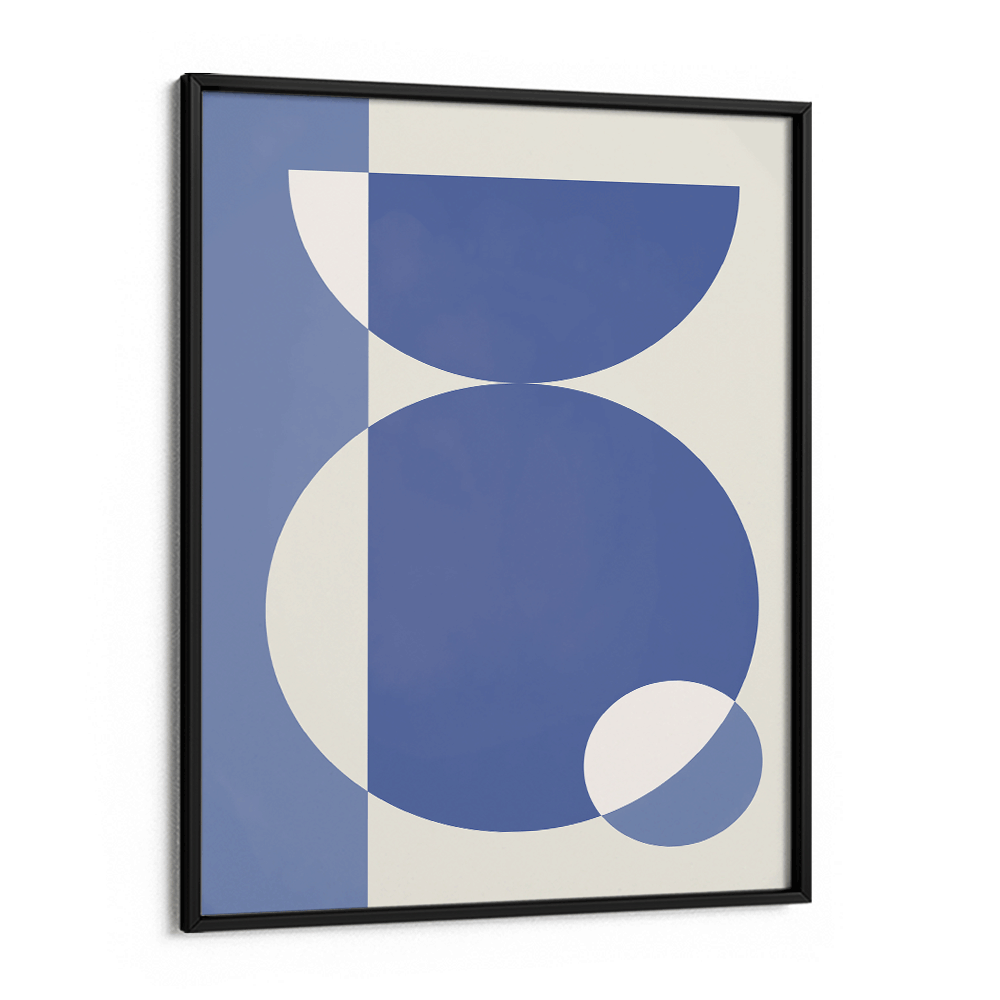 Indigo Geometric Splash Nook At You Matte Paper Black Frame