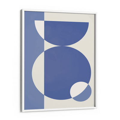 Indigo Geometric Splash Nook At You Matte Paper White Frame