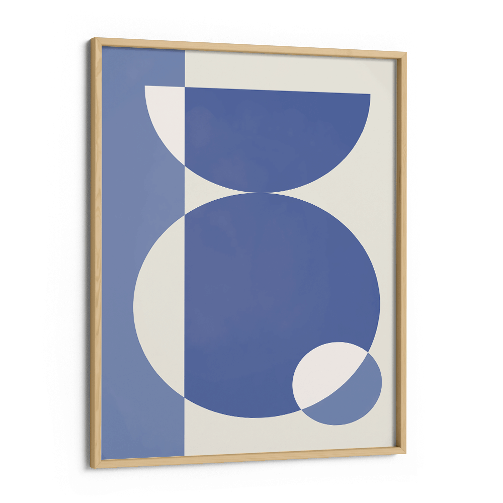 Indigo Geometric Splash Nook At You Matte Paper Wooden Frame