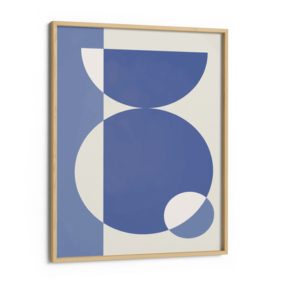 Indigo Geometric Splash Nook At You Matte Paper Wooden Frame