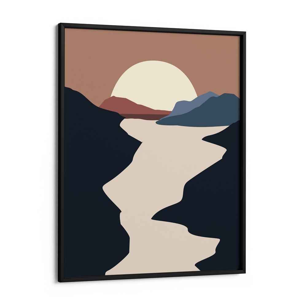 Serene Landscape Nook At You Matte Paper Black Frame