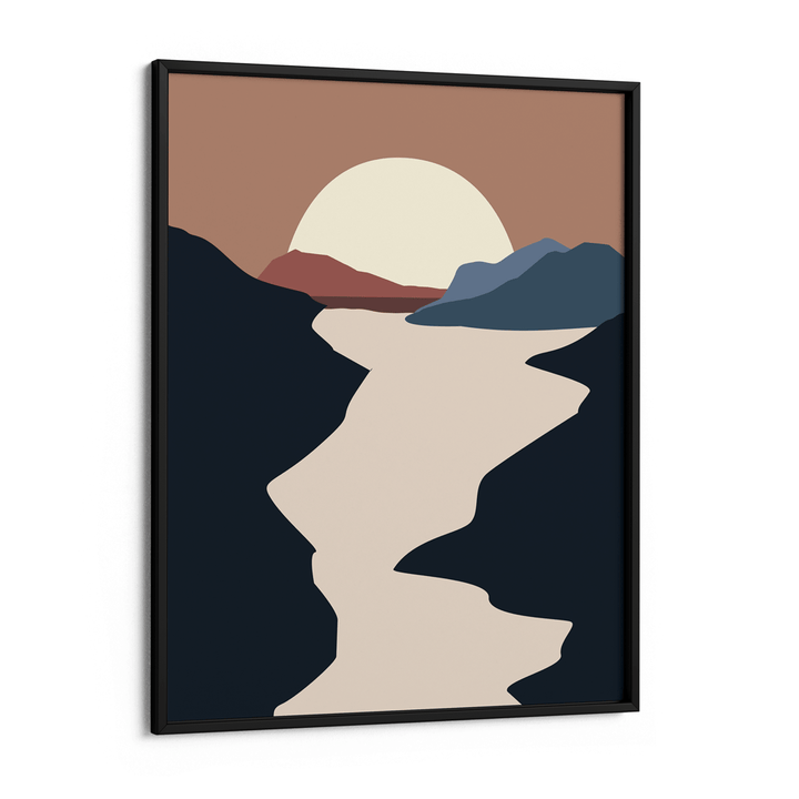 Serene Landscape Nook At You Matte Paper Black Frame
