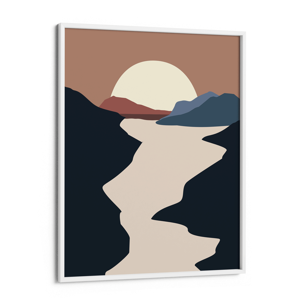 Serene Landscape Nook At You Matte Paper White Frame