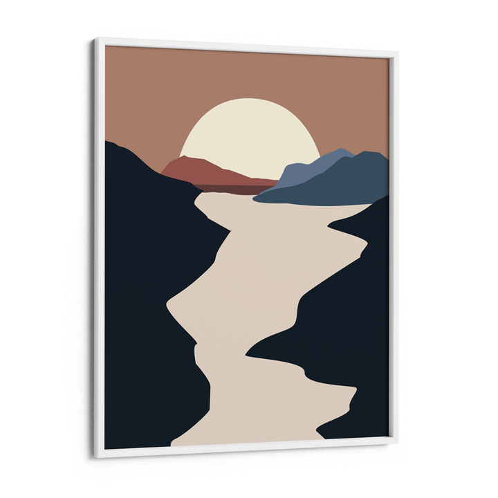 Serene Landscape Nook At You Matte Paper White Frame